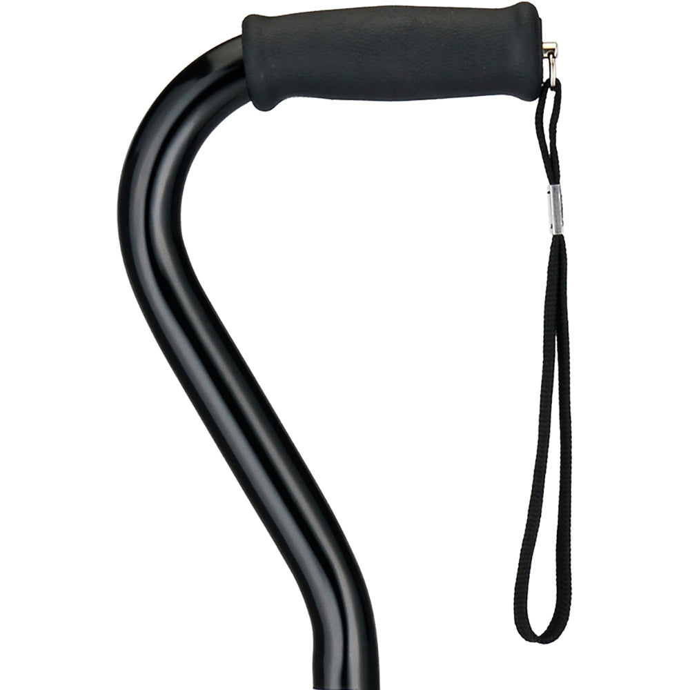 Heavy Duty Tall Offset Cane, Black