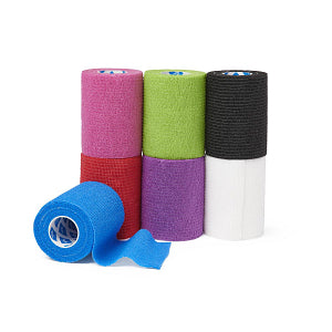 Nonsterile Self-Adherent Wrap, Color Pack (Pink, Green, Black, Red, Purple, White, Blue), 3" x 5 yd. (7.6 cm x 4.6 m)