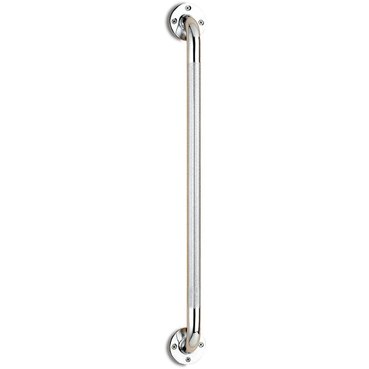 Wall Grab Bar 24" Chrome With Knurled Handle