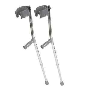 Crutch, Aluminum, Forearm, Tall Adult, 250 Lb
