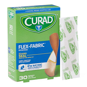 Adhesive Bandage Curad Fabric 3/4"x3" 30 Count