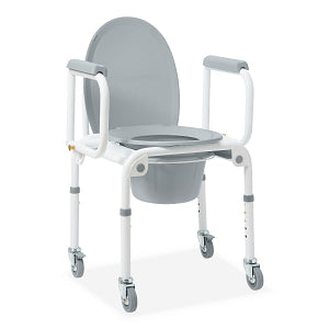 Medline Steel Drop-Arm Commodes with Clip-On Seat