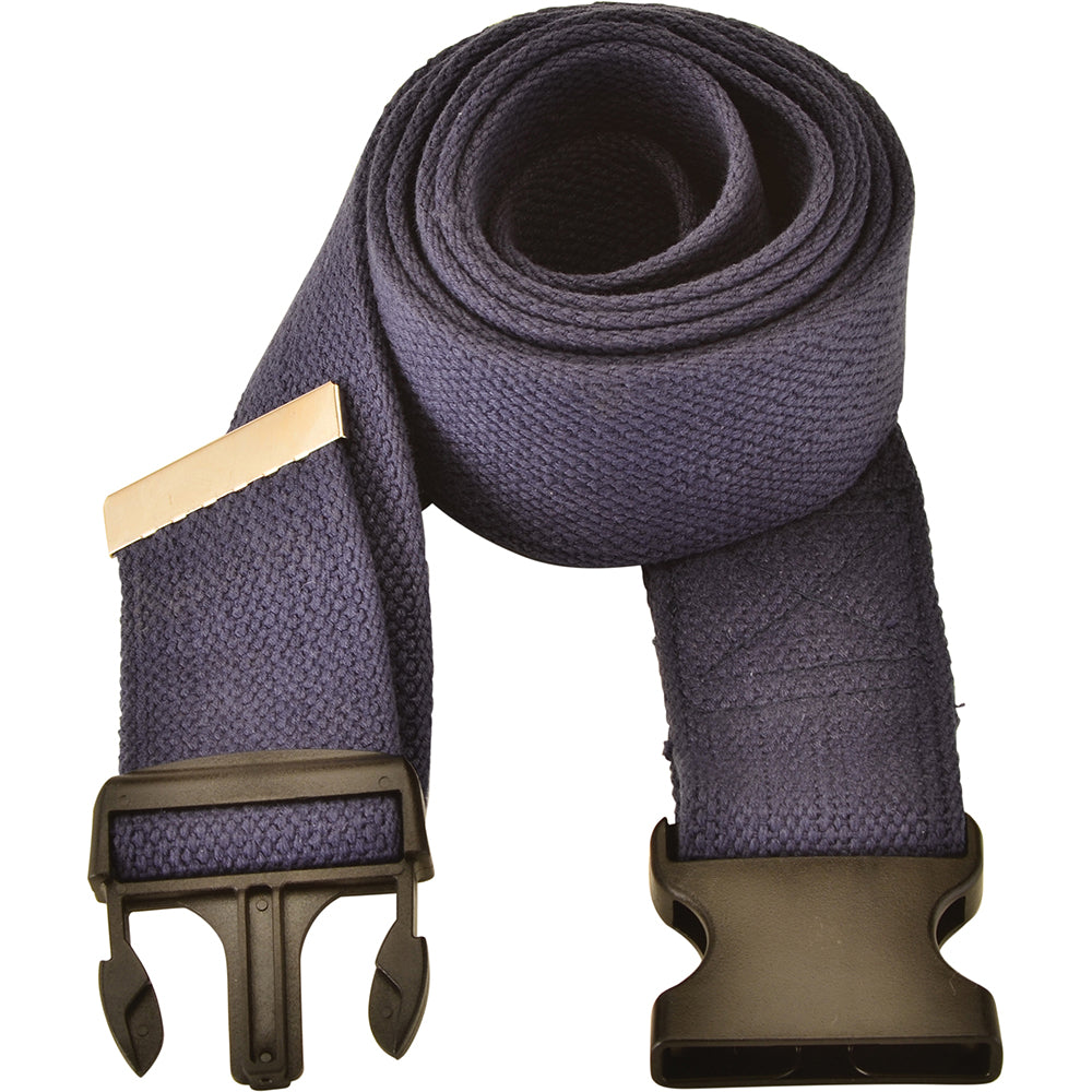 Gait Belt 52", Blue Plastic Buckle