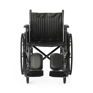 K1 Guardian Wheelchair, 16" Wide, Vinyl Upholstery, Full-Length Arms, Elevating Leg Rests