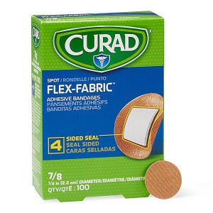 Adhesive Bandage Fabric Spot 7/8" Sterile Latex Free