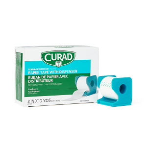 CURAD Paper Medical Adhesive Tape with Dispenser, 2" x 10 yd