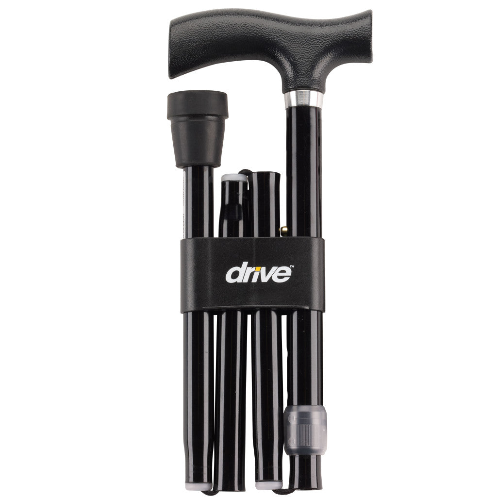 Folding Cane Heavy Duty Black