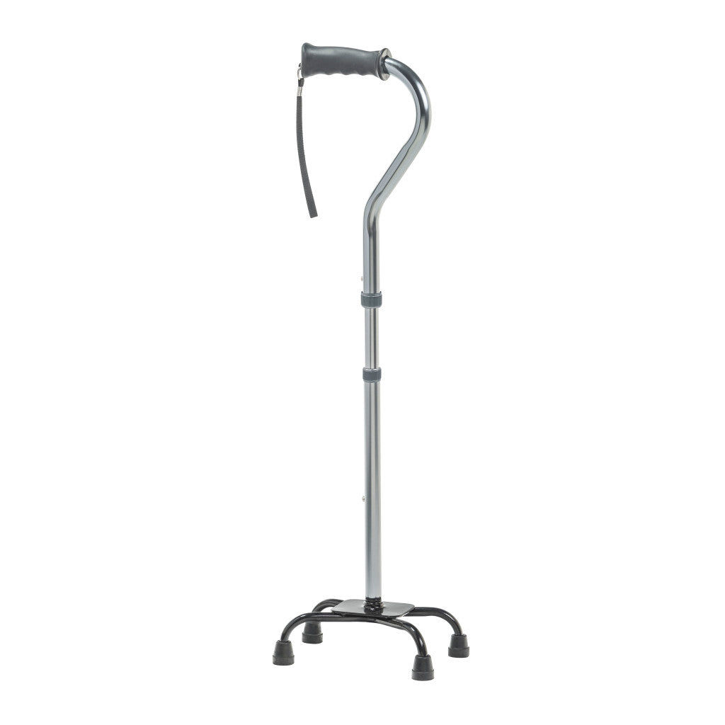 Folding Quad Cane Charcoal