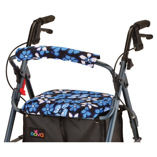Seat and Back Cover For Rolling Walkers - Aloha Blue