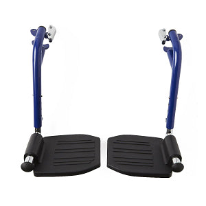 Swing-Away Footrest, Blue, Pair